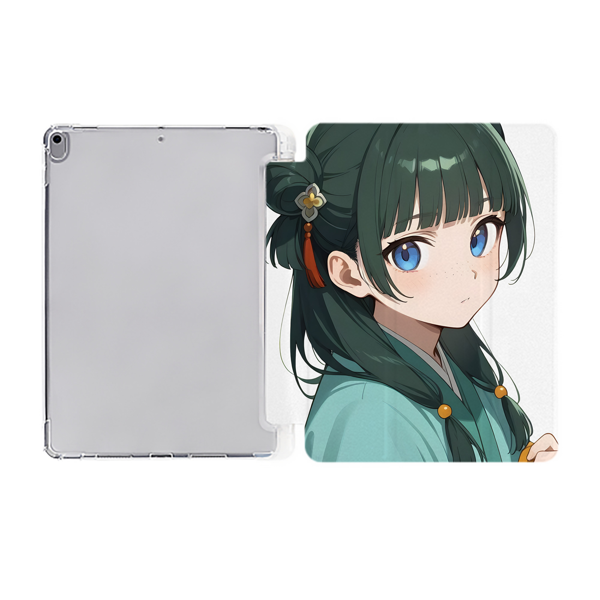 （画像用） 薬屋のひとりごと The Apothecary Diaries IPad ケース ペン収納付き 三つ折りスタンド PUレザー×シリコン 対応機種9.5/10.5/10.9インチ